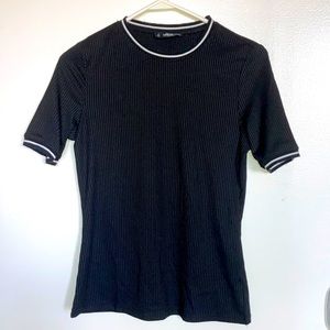 SHEIN Ribbed Fitted Tee